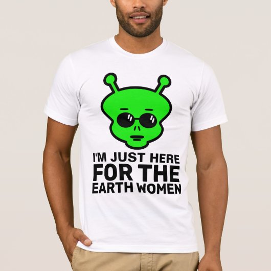 FUNNY MEN'S T - SHIRT, ALIEN T-Shirt (Vorderseite)