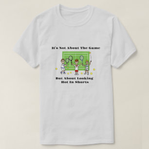 Funny Men's Tennis Hot Shorts T - Shirt
