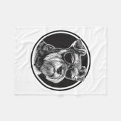 Funny Mens Womens Sungles Logo Miniature Schnauzer Fleecedecke (Vorderseite (Horizontal))