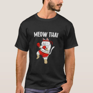 Funny Meow Thai Design Männer Frauen Muay Thai Box T-Shirt