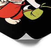 Funny Meowgi Karate Cat Meow Design Männer Frauen Poster (Ecke)