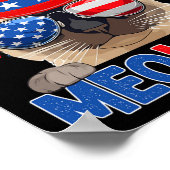 Funny Meowica Siamese Cat Lover Eigentümer Usa Fla Poster (Ecke)