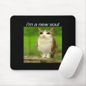 Funny Meowl Cat Owl Brainrot Cursed Internet Silly Mousepad (Mit Mouse)
