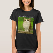 Funny Meowl Cat Owl Brainrot Cursed Internet Silly T-Shirt (Vorderseite)