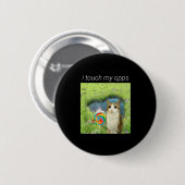 Funny Meowl Meme, Cat Owl Meme Brainrot Gen Alpha  Button (Vorne & Hinten)