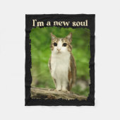 Funny Meowl Meme, Cat Owl Meme Brainrot Gen Alpha Fleecedecke (Vorderseite)