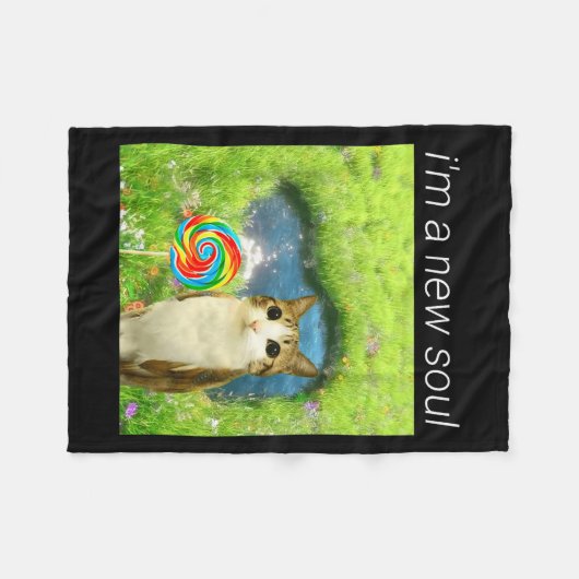 Funny Meowl Meme, Cat Owl Meme Brainrot Gen Alpha Fleecedecke (Vorderseite (Horizontal))