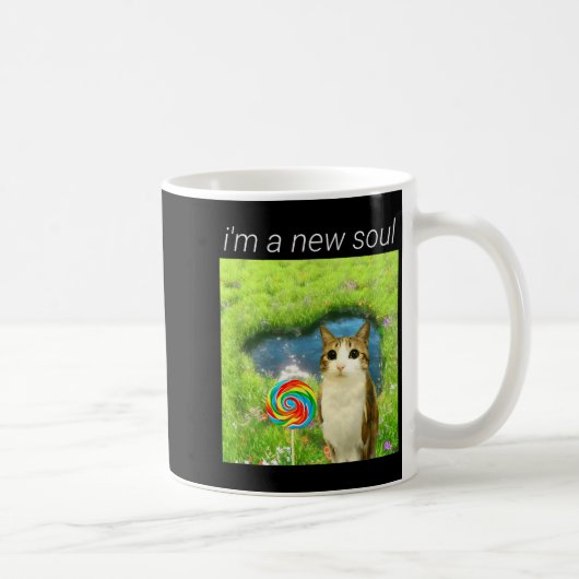 Funny Meowl Meme, Cat Owl Meme Brainrot Gen Alpha Kaffeetasse (Rechts)