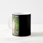 Funny Meowl Meme, Cat Owl Meme Brainrot Gen Alpha Kaffeetasse (Vorderseite Links)