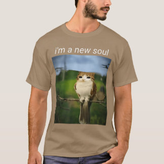 Funny meowl Meme cat owl Meme brainrot gen Alpha M T-Shirt
