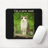 Funny Meowl Meme, Cat Owl Meme Brainrot Gen Alpha  Mousepad (Mit Mouse)