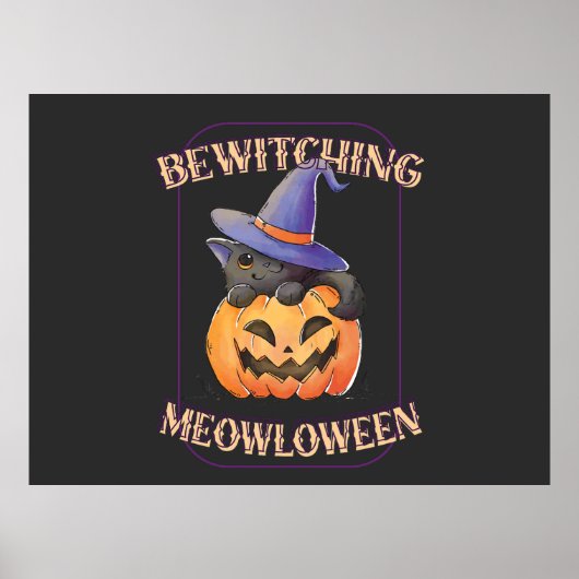 Funny Meowloween Poster (Vorne)