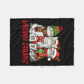 Funny Meowy Catmas Christmas Cats Ugly Sweater Gra Fleecedecke (Vorderseite (Horizontal))