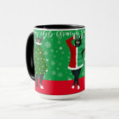Funny Meowy Cats in Ugly Christmas Sweaters Tasse (Vorderseite Links)