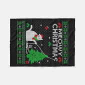 Funny Meowy Christmas Cats Xmas Cute Cat Lover Ugl Fleecedecke (Vorderseite (Horizontal))