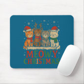 Funny Meowy Christmas Kittens Art Mousepad (Mit Mouse)