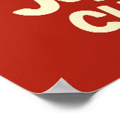 Funny Meowy Weihnachten Grumpy Tuxedo Cat Xmas Tre Poster (Ecke)