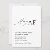 Funny Meran AF Weihnachtsabend Party Einladung (Vorderseite)