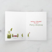 Funny MerChristmas Little Santa Pickle Feiertagskarte (Innenseite)