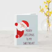 Funny MerChristmas Sweetheart Nice List Karte (Gelbe Blume)
