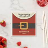 Funny MerChristmas Weihnachten Weihnachtsmann Naug Serviette (Beispiel)