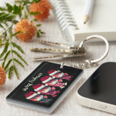 Funny MerFishmas Weihnachten Fischen schwarz Schlüsselanhänger (Vorderseite rechts)