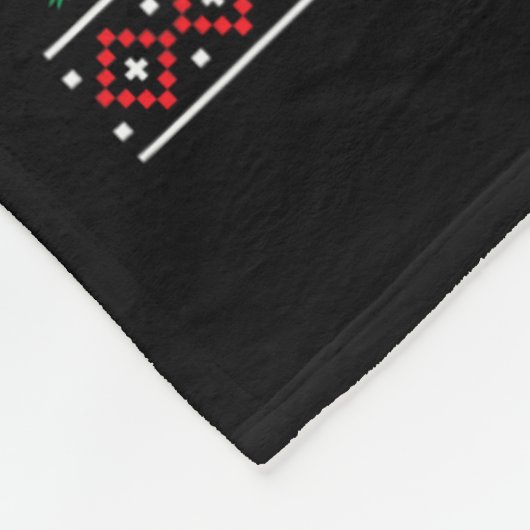 Funny Merguly Ugly Christmas Shark Weihnachtsmannm Fleecedecke (Ecke)