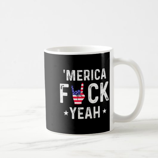 Funny Merica For Yeah 4th Of July Kaffeetasse (Rechts)