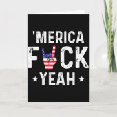Funny Merica For Yeah 4th Of July Karte (Vorderseite)