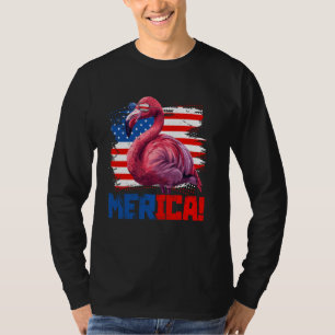 Funny Merica Pink Flamingo liebt American Flag 4t T-Shirt