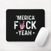 Funny Merica Yeah 4. Juli Mousepad (Mit Mouse)