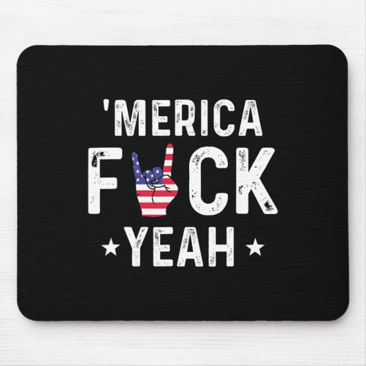 Funny Merica Yeah 4. Juli Mousepad (Vorne)