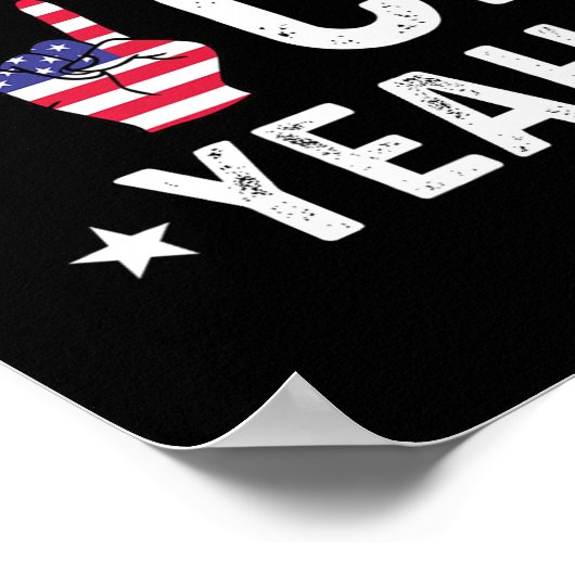 Funny Merica Yeah 4. Juli Poster (Ecke)