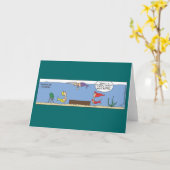 Funny Mermaid Begräbniskarte Karte (Gelbe Blume)