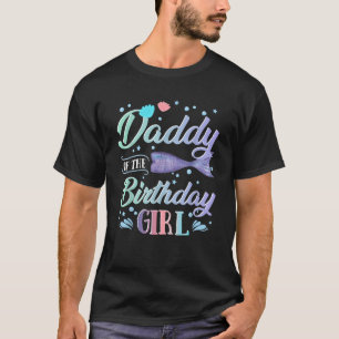 Funny Mermaid Daddy von der Geburtstagsmarine T-Shirt