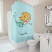 Funny Mermaid individuelle Name & Farbduschvorhang Duschvorhang (Beispiel)