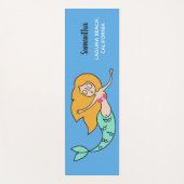 Funny Mermaid individuelle Name, Lage & Farbmatte Yogamatte (Vorderseite)