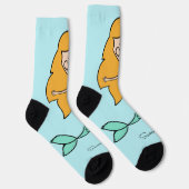 Funny Mermaid individuelle Name Socken (Rechts)