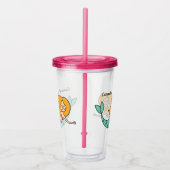 Funny Mermaid individuelle Name tumblers Acryltrinkbecher (Rechts)