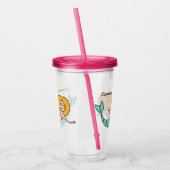 Funny Mermaid individuelle Name tumblers Acryltrinkbecher (Links)