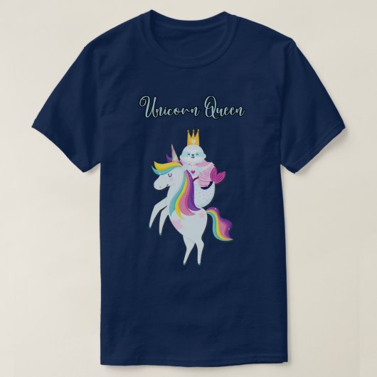Funny Mermaid Sloth Baby Reiten Ein Einhorn T-Shirt (Design vorne)