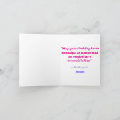 FUNNY MERMAID THEMED KINDERGEBURTSTAG CAKE KARTE (Innenseite)