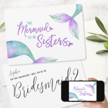 Funny Mermaid zu Sisters Bridesmaid Vorschlag