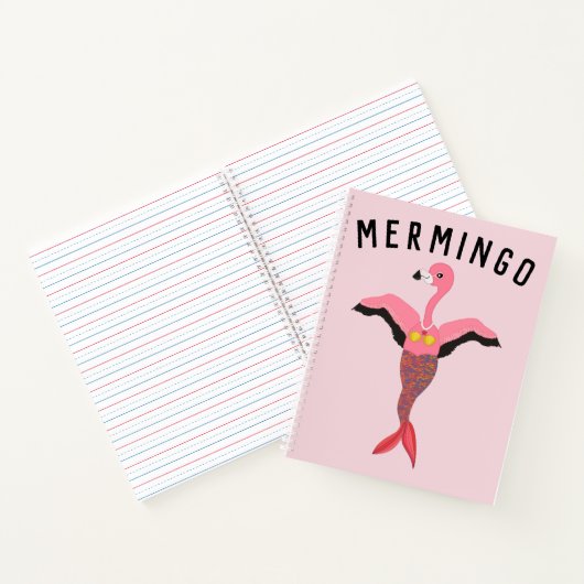Funny Mermingo Flamingo Magic Magic Kreatur Notizblock (Innenseite)