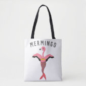 Funny Mermingo Grafik: Flamingo-Mermaid Hybrid Tasche (Vorderseite)
