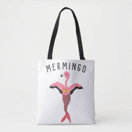 Funny Mermingo Grafik: Flamingo-Mermaid Hybrid Tasche