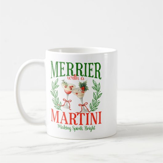 Funny Merrier With A Martini Bachelorette Merry Ch Kaffeetasse (Links)