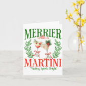 Funny Merrier With A Martini Bachelorette Merry Ch Karte (Gelbe Blume)