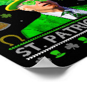 Funny Merry 4. St Patricks Day Joe Biden Hear Poster (Ecke)