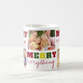 Funny Merry Alles 3 Foto Weihnachtsfeiertag Kaffeetasse (Mittel)